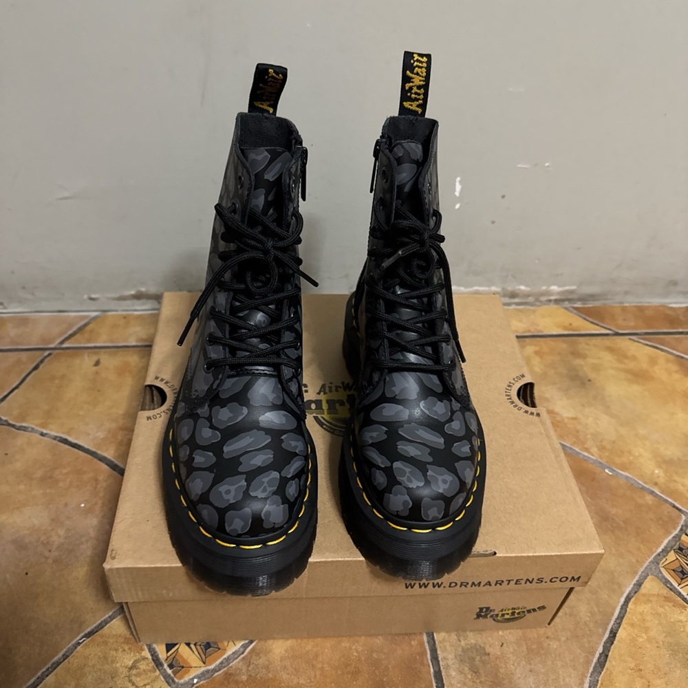 Dr. Martens Jadon Black and Gray Boots